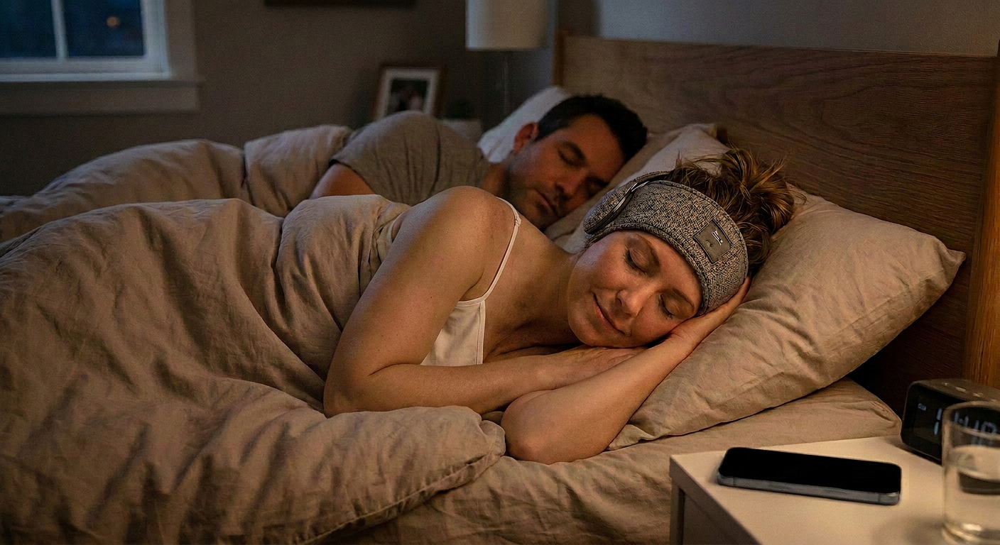 Peaceful night with sleep band for restoration
